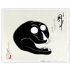 Black Skull Signed Print Monmon Cats 