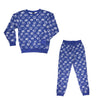 Curled Cat Blue French Terry Set Apparel Monmon Cats 
