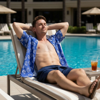 Curled Cat Vacation Shirt Apparel Monmon Cats 