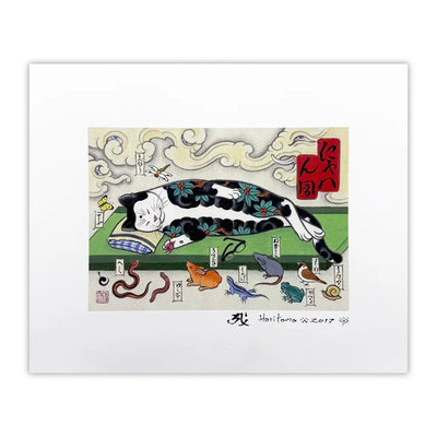 Nirvana Cat Signed Print Monmon Cats 