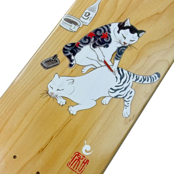 Tebori Cat Skate Deck Skate Monmon Cats 