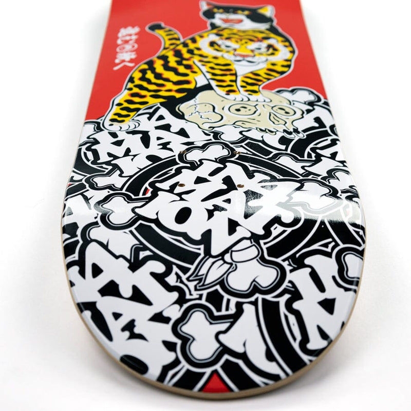 Tiger Skull Skate Deck Skate Monmon Cats 