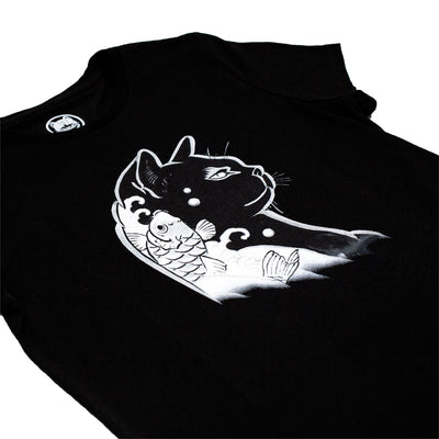 Black Cat Women's Tee - Black Apparel Monmon Cats 