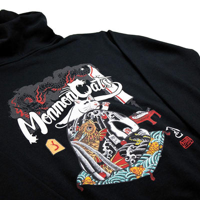 Boss Cat Hoodie - Black Apparel Monmon Cats 