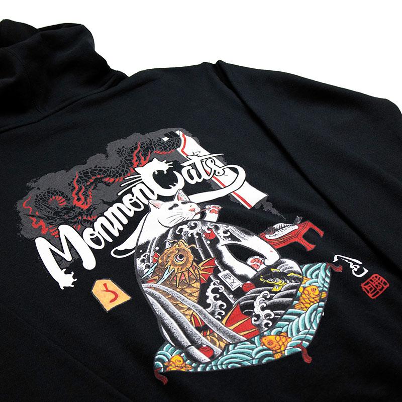 Boss Cat Hoodie - Black Apparel Monmon Cats 