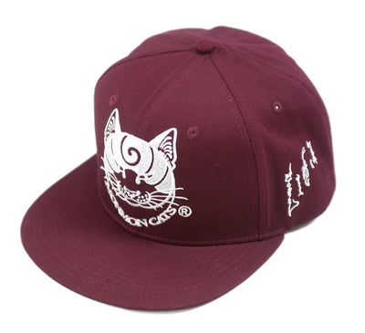 Burgundy Logo Snapback Apparel Monmon Cats 