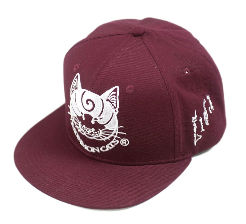 Burgundy Logo Snapback Apparel Monmon Cats 
