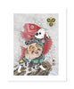 Cat with Red Fish Print Print Monmon Cats 