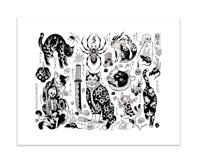 Death Flash Print Print Monmon Cats 