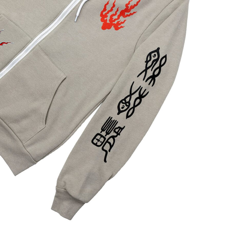 Fuego Gato Zip Up Hoodie Apparel Monmon Cats 
