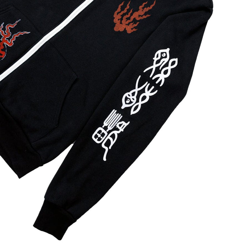 Fuego Gato Zip Up Hoodie Apparel Monmon Cats 