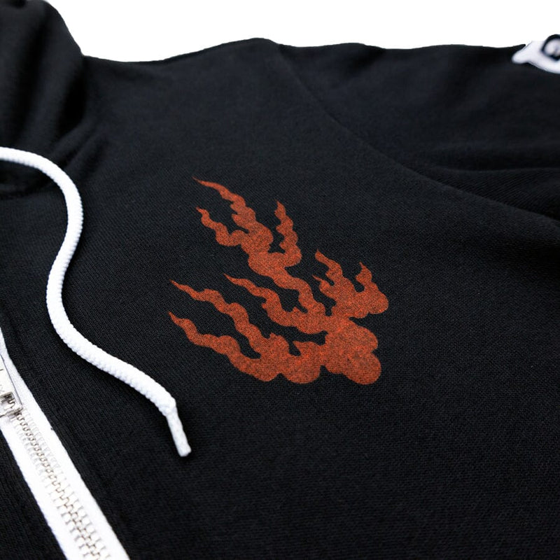 Fuego Gato Zip Up Hoodie Apparel Monmon Cats 