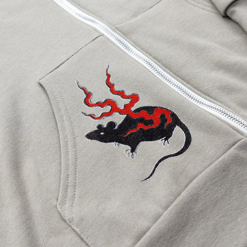 Fuego Gato Zip Up Hoodie Apparel Monmon Cats 