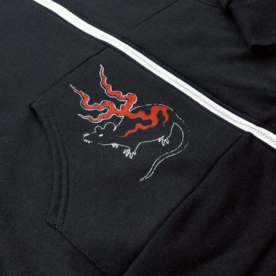 Fuego Gato Zip Up Hoodie Apparel Monmon Cats 