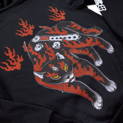 Fuego Gato Zip Up Hoodie Apparel Monmon Cats 