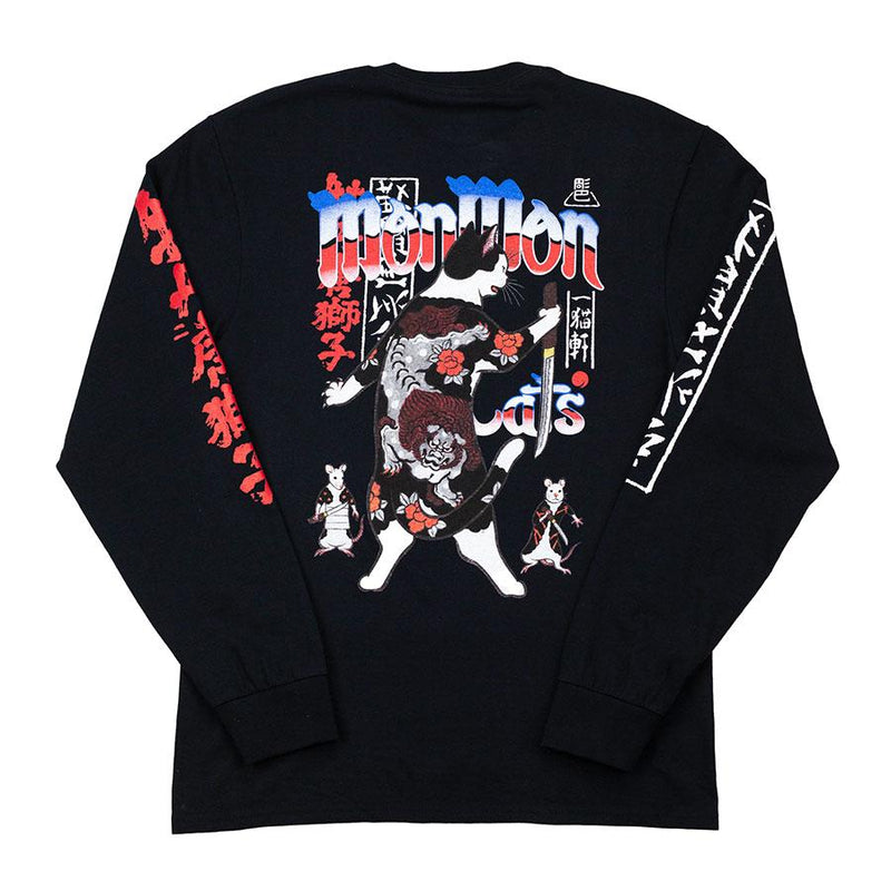 Karajishi Long Sleeve - Black Apparel Monmon Cats 