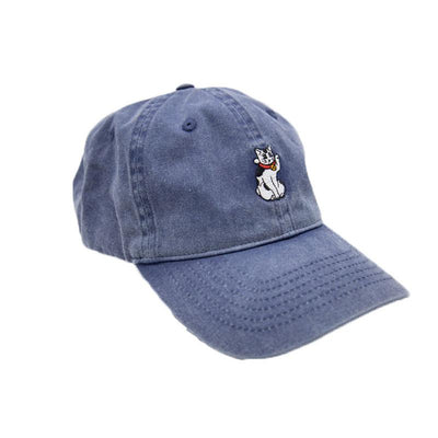 Maneki Cat Dad Hat Apparel Monmon Cats Denim Blue 