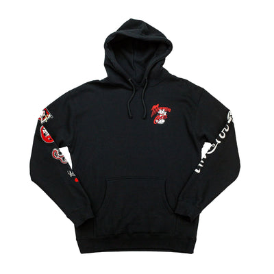 Maneki Hoodie - Black Apparel Monmon Cats 