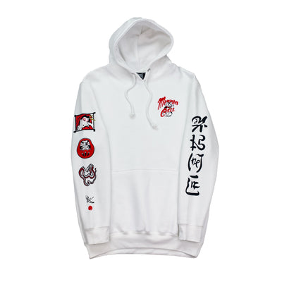 Maneki Hoodie - White Apparel Monmon Cats 