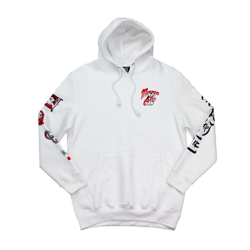 Maneki Hoodie - White Apparel Monmon Cats 