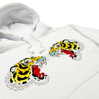 Monmon Tiger Hoodie - White Apparel Monmon Cats 