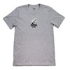 Stone Skull Cat Tee - Heather Gray Apparel Monmon Cats 