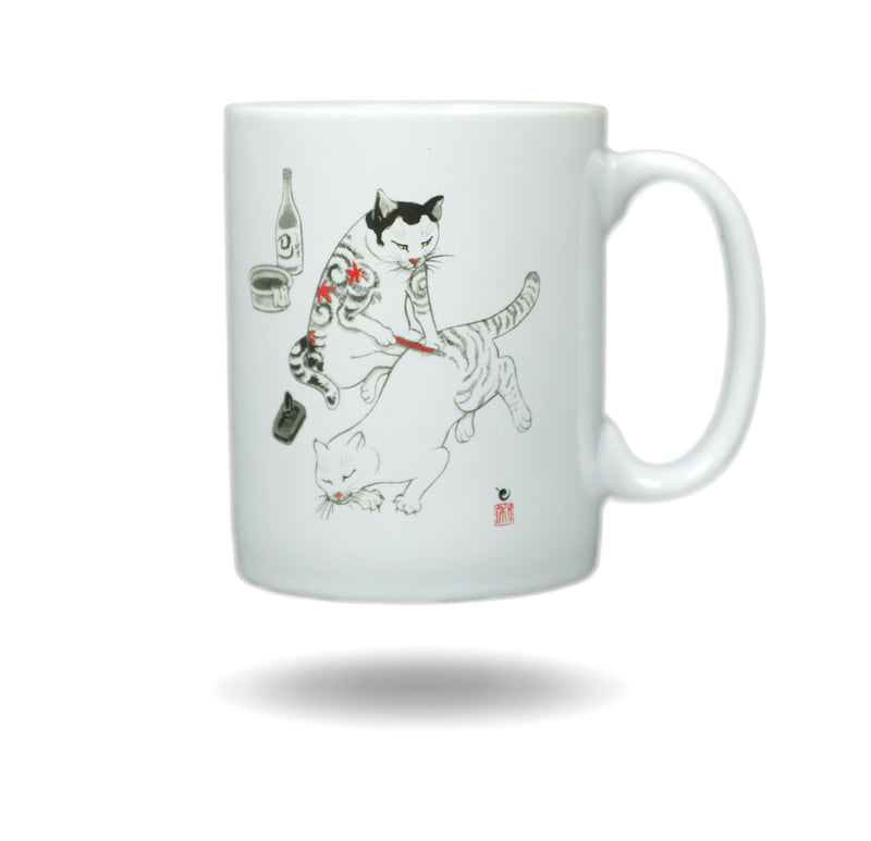 Tebori Cat Mug Home Goods Monmon Cats 